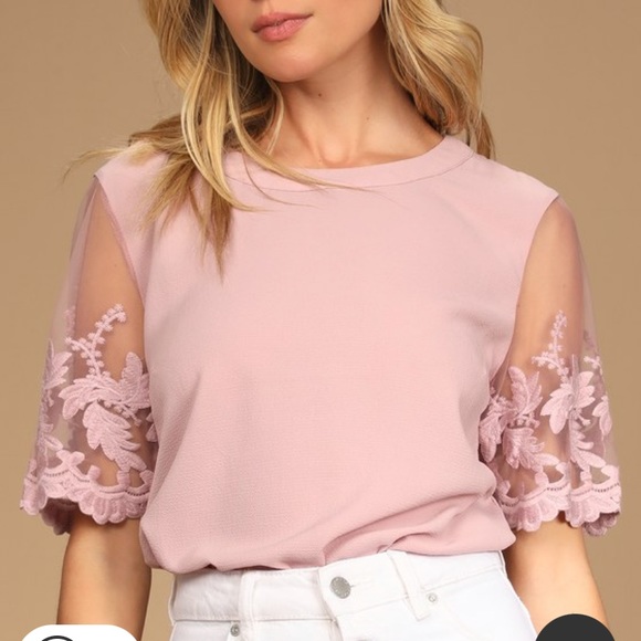 Lulus Tops - Lulus Mauve Dressy T-Shirt